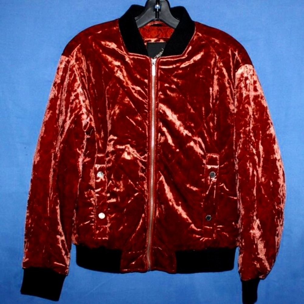 Collection B New York Velvet Bomber Jacket S